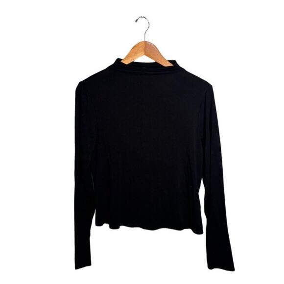 Express Body Contour High Compression Mock Neck Long Sleeve Size Large Black - Picture 3 of 7